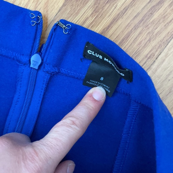 Club Monaco cobalt blue peplum skirt 8 - Picture 2 of 2